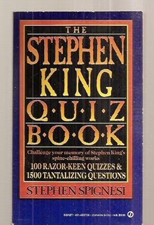 Seller image for THE STEPHEN KING QUIZ BOOK for sale by biblioboy