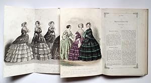 Bild des Verkufers fr journal des dames et des demoiselles , edition belge , recueil complet de broderies , tapisseries colories, ouvrages au crochet , tricot , filet , mode , lingeries , patrons d'habillements , litterature , musique , anne 1854 , MODE BELGE Au XIX siecle , Verlag: Bruxelles , Bruylant-Christophe et comp., place saint Jean , 12 ,. zum Verkauf von Graphikantiquariat Martin Koenitz