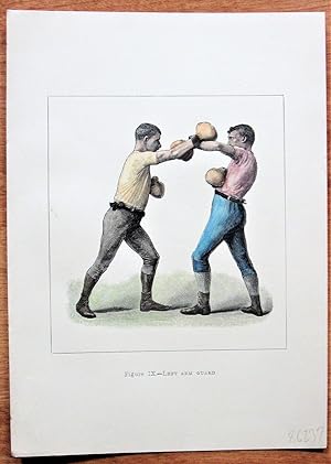 Seller image for Antique Steel Engraving. Boxing Print Left Arm Guard for sale by Ken Jackson