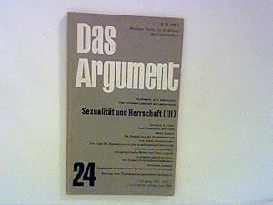 Bild des Verkufers fr Das Argument 24 Berliner Hefte f. Probleme d. Gesellschaft zum Verkauf von ANTIQUARIAT FRDEBUCH Inh.Michael Simon