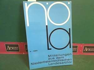 Bild des Verkufers fr NLA - Mitteilungen aus dem Niedersterreichischen Landesarchiv - 1984, Heft 8. zum Verkauf von Antiquariat Deinbacher