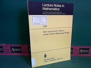 Seller image for Der kanonische Modul eines Cohen-Macaulay-Rings. (= Lecture notes in mathematics, vol.238). for sale by Antiquariat Deinbacher