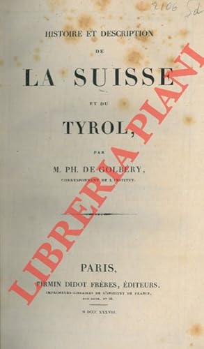 Bild des Verkufers fr Histoire et description de la Suisse et du Tyrol. zum Verkauf von Libreria Piani