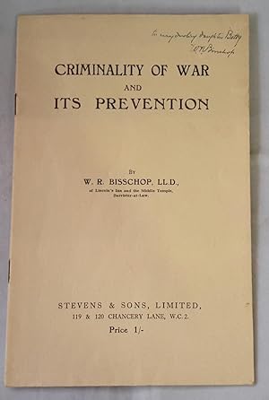Criminality of War and its Prevention. SIGNED