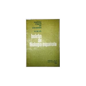 Image du vendeur pour BOLETN DE FILOLOGA ESPAOLA mis en vente par Librera Salamb