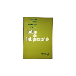 Image du vendeur pour BOLETN DE FILOLOGA ESPAOLA mis en vente par Librera Salamb