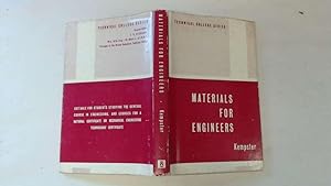 Image du vendeur pour MATERIALS FOR ENGINEERS mis en vente par Goldstone Rare Books