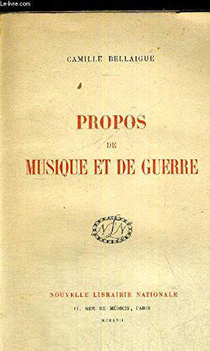 Seller image for Propos de musique et de guerre for sale by JLG_livres anciens et modernes