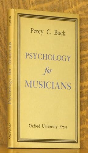 Bild des Verkufers fr PSYCHOLOGY FOR MUSICIANS zum Verkauf von Andre Strong Bookseller