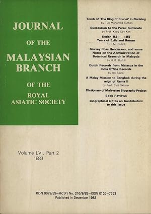 Seller image for Journal of the Malaysian Branch of the Royal Asiatic Society, Volume 56, Part 2 for sale by Masalai Press