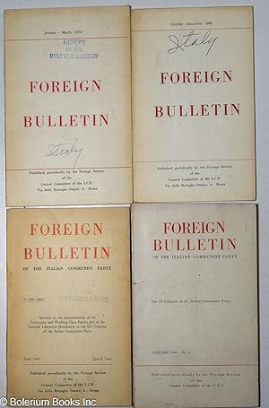 Foreign Bulletin of the Italian Communist Party [four issues]