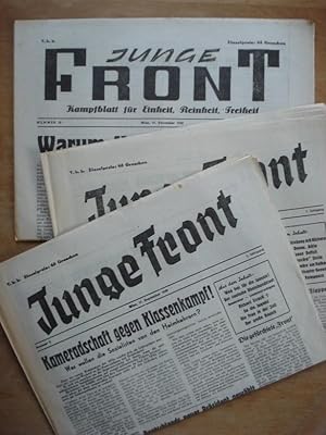 Junge Front - Kampfblatt für Einheit, Reinheit, Freiheit - Wien, 1949 -- 3 Nummern aus dem Jahre ...