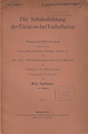 Die Schalenbildung der Eicocons bei Turbellarien Aus: Archiv f. Hydrobiol. u. Planktonkunde. Bd 8.