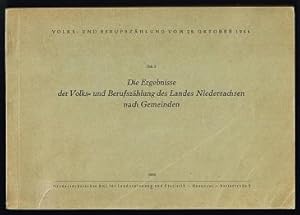 Seller image for Die Volks- und Berufszhlung vom 29. Oktober 1946 in Niedersachsen; Heft 3: Die Ergebnisse nach Gemeinden. - for sale by Libresso Antiquariat, Jens Hagedorn