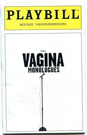 Image du vendeur pour Playbill - Vagina Monologues - Westside Theatre / Downstairs - 1999 mis en vente par Centurybookstwo