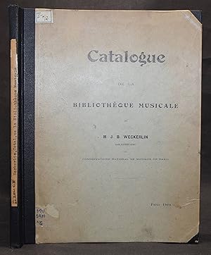 Catalogue de la bibliotheque musicale.