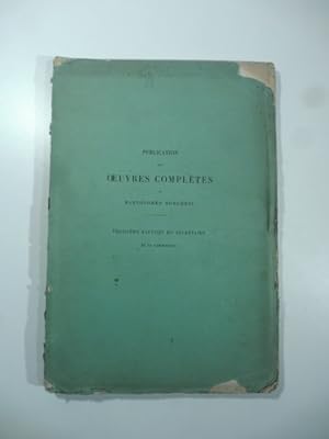 Publication des oeuvres completes de Bartolomeo Borghesi. Troisieme rapport du secretaire de la c...