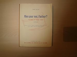 Imagen del vendedor de RIEN POUR MOI, FACTEUR ? a la venta por Le temps retrouv