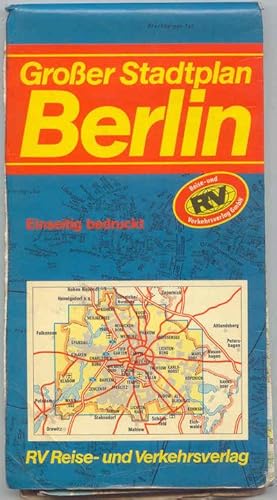 Grosser Stadtplan Berlin 1:27500. Einseitig bedruckt