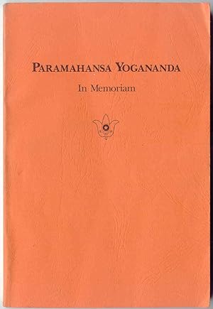 in Memoriam the Master's Life, Work and Mahasamadhi