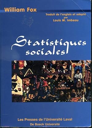 Imagen del vendedor de Statistiques sociales a la venta por Librairie Le Nord