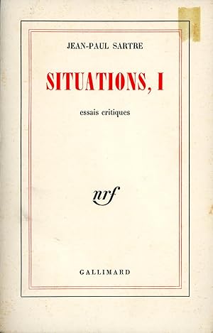 SITUATIONS, I : Essais Critques