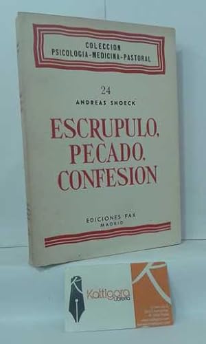 Imagen del vendedor de ESCRPULO, PECADO, CONFESIN a la venta por Librera Kattigara