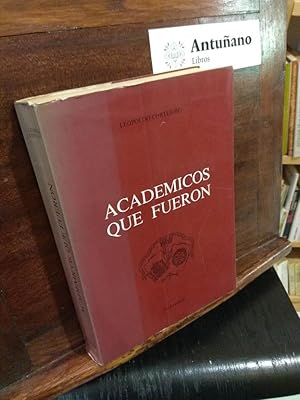 Bild des Verkufers fr Academicos que fueron zum Verkauf von Libros Antuano
