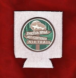 Dogfish Head Koozie (Coozie) with Embroidered Patch. Beer Ephemera