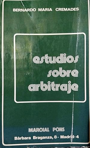 Imagen del vendedor de Estudios sobre arbitraje a la venta por Librera Monte Sarmiento