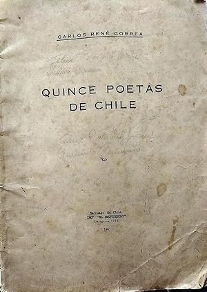 Imagen del vendedor de Quince poetas de Chile a la venta por Librera Monte Sarmiento