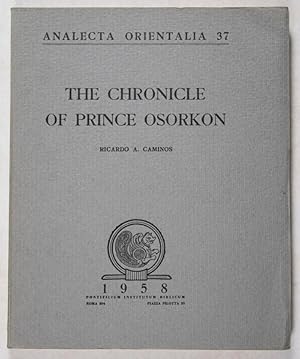 Bild des Verkufers fr The Chronicle of Prince Osorkon zum Verkauf von ERIC CHAIM KLINE, BOOKSELLER (ABAA ILAB)