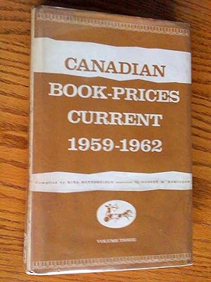 CANADIAN BOOK PRICES CURRENT, 1959-1962, vol. III