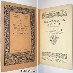 The Elizabethan Dramatists Except Shakespeare