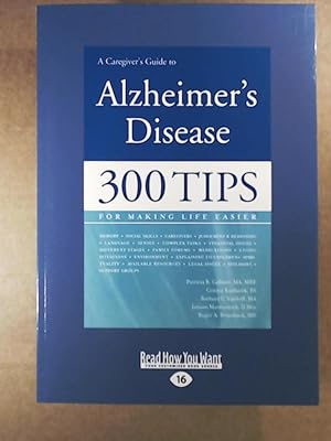 Seller image for A Caregiver's Guide to Alzheimer's Disease (Large Print 16pt) for sale by Leserstrahl  (Preise inkl. MwSt.)
