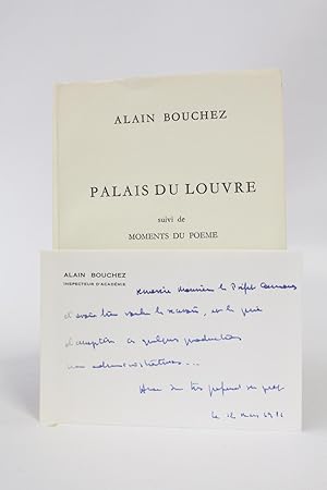 Imagen del vendedor de Palais du Louvre suivi de Moments du pome a la venta por Librairie Le Feu Follet