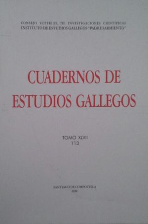 CUADERNOS DE ESTUDIOS GALLEGOS - TOMO XLVII - FASCÍCULO 113 - 2000