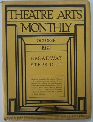 Image du vendeur pour Theatre Arts Monthly. October, 1932 mis en vente par Mare Booksellers ABAA, IOBA