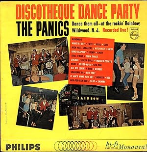 Seller image for Discotheque Dance Party / Twist * Frug * Swim * Lindy * Mashed Potato * Slop * Shimmy / The Panics Dance them all -- at the rockin' Rainbow, Wildwood, N.J. / Recorded live! (VINYL ROCK 'N ROLL LP) for sale by Cat's Curiosities