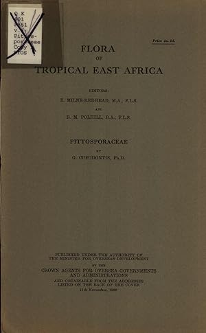 Bild des Verkufers fr Pittosporaceae (Flora of tropical East Africa) zum Verkauf von Masalai Press