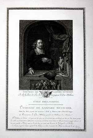 Imagen del vendedor de Portrait de Gaspard Netscher" - Caspar Netscher Portrait Selbstportait a la venta por Antiquariat Steffen Vlkel GmbH