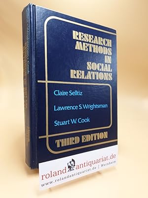 Seller image for Research Methods in Social Relations for sale by Roland Antiquariat UG haftungsbeschrnkt