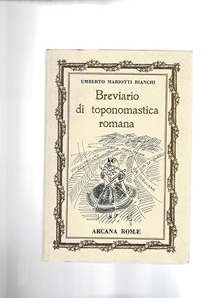 Seller image for Breviario di toponomastica romana. for sale by Libreria Gull
