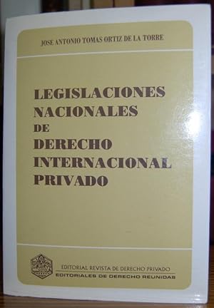 Immagine del venditore per LEGISLACIONES NACIONALES DE DERECHO INTERNACIONAL PRIVADO venduto da Fbula Libros (Librera Jimnez-Bravo)