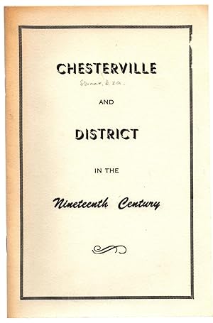 Chesterville and District in the Nineteenth Century