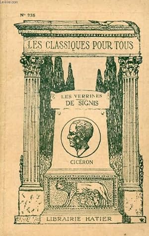 Bild des Verkufers fr LES VERRINES, DE SIGNIS (Les Classiques Pour Tous) zum Verkauf von Le-Livre