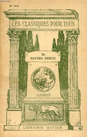 Seller image for DE NATURA RERUM (Les Classiques Pour Tous) for sale by Le-Livre