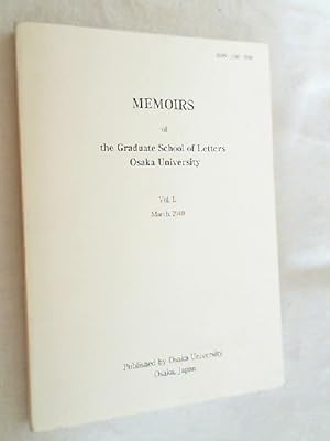 Memoirs of the Graduate School of Letters Osaka University Volume L. March, 2010.
