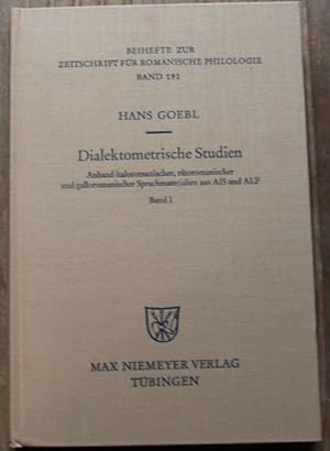 Immagine del venditore per Dialektometrische Studien. Anhand italoromanischer, r�toromanischer und galloromanischer Sprachmaterialien aus AIS und ALF. Band I venduto da Antiquariat im OPUS, Silvia Morch-Israel