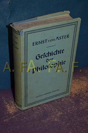 Bild des Verkufers fr Geschichte der Philosophie (Krners Taschenausgabe 108) zum Verkauf von Antiquarische Fundgrube e.U.